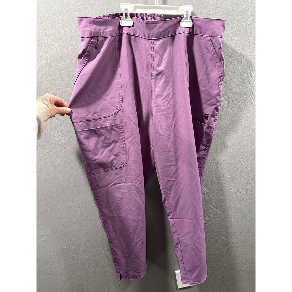 Scrubstar Premium Scrub Pants XL Dusted Grape Cargo Utility Pockets WM14P269B